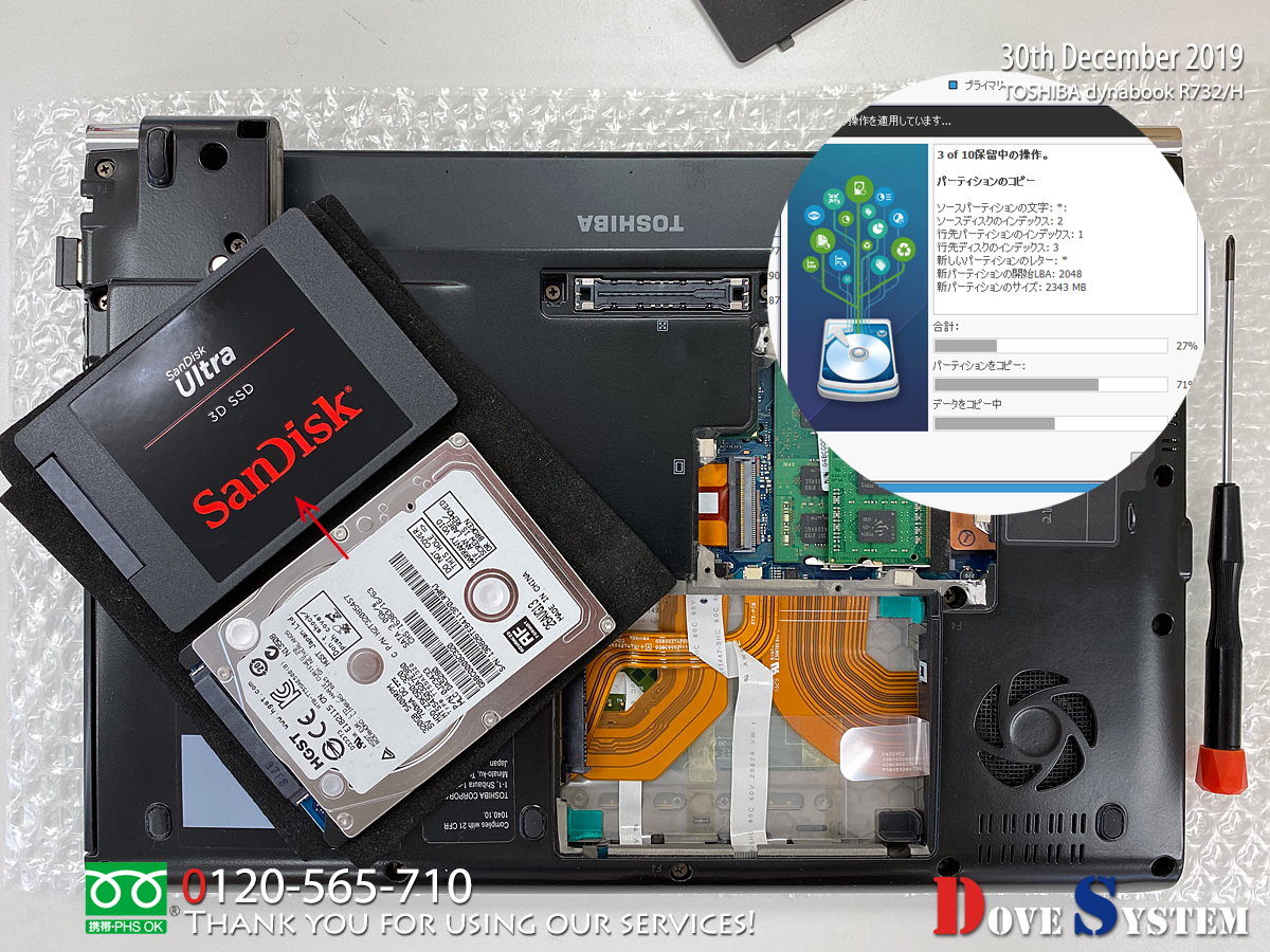 TOSHIBA dynabook R732/H：HDD → SSD換装 | Mac / PC / iPhone